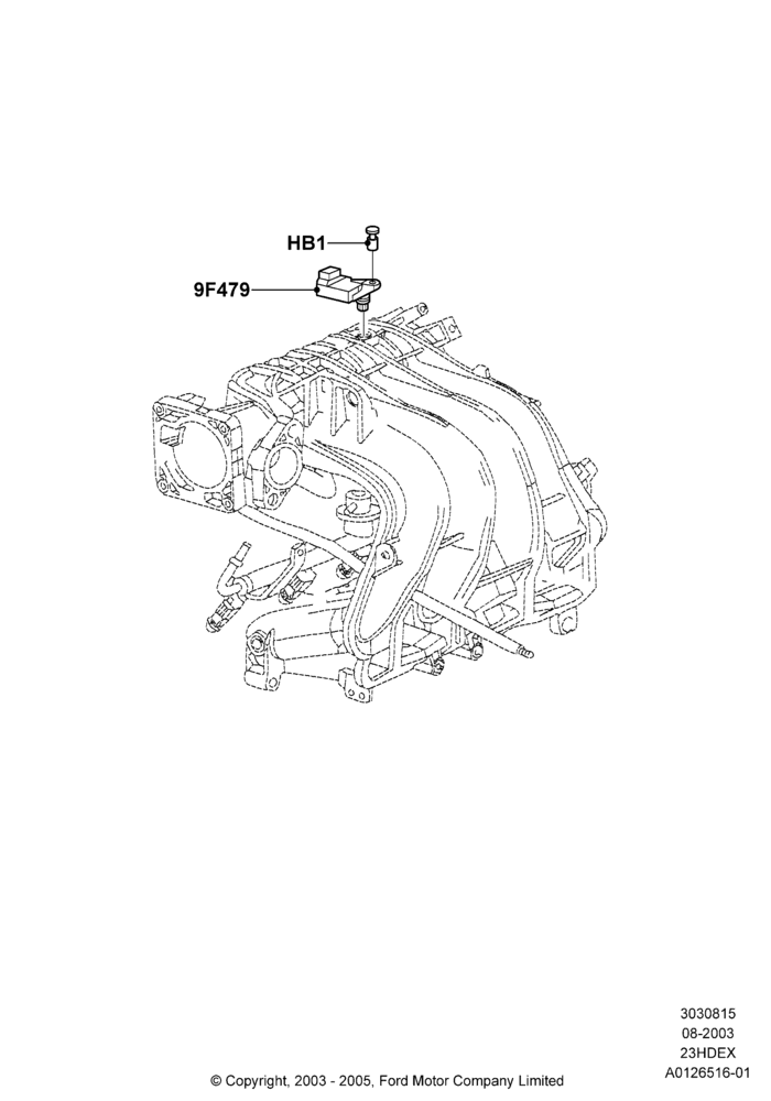 15A - Emission Control - Valves/Hoses, 2.3L 4V NA I4 Petrol; 04/AUG/2003-16/DEC/2011