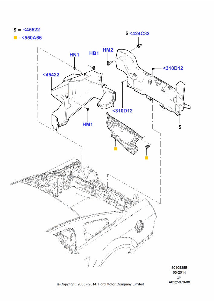 35B - Load Compartment Trim, Convertible; 31/JAN/2005-26/FEB/2009