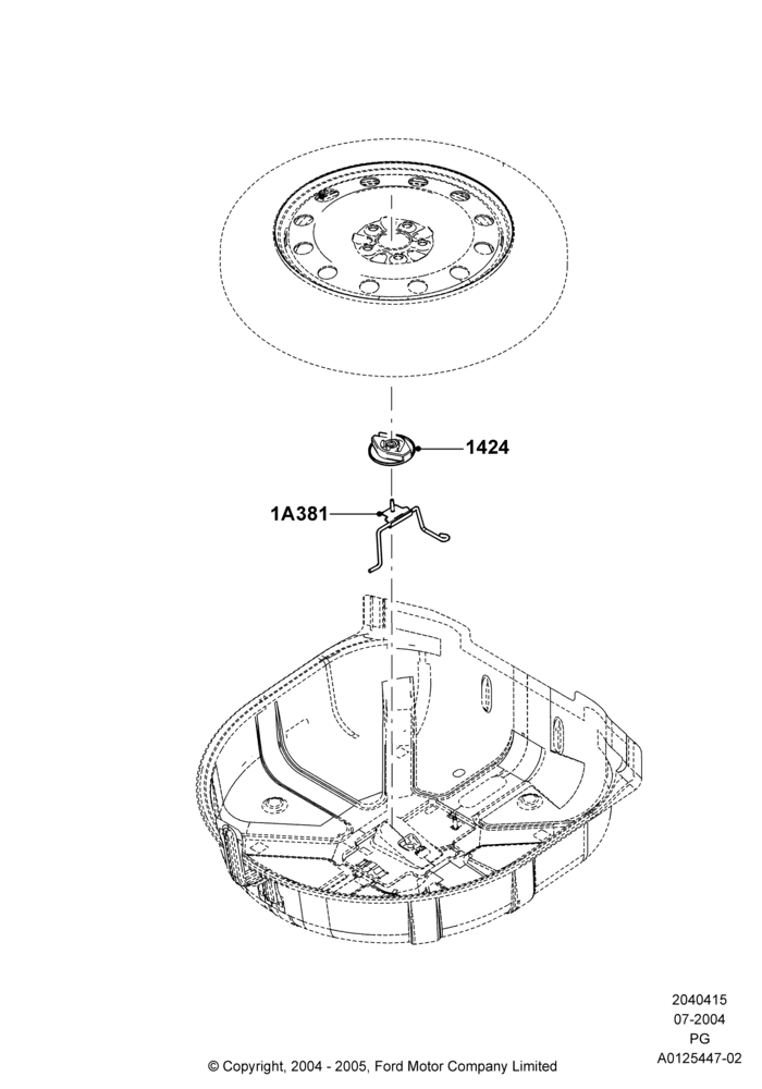 15 - Spare Wheel Carrier; 12/JUL/2004-15/JUN/2009