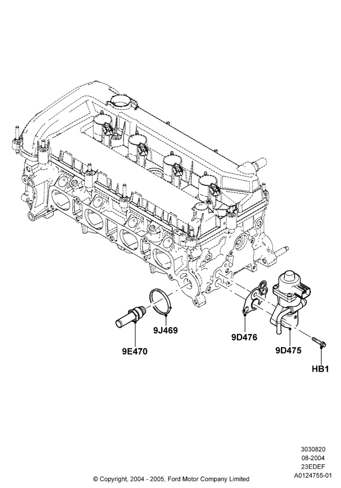 Exhaust Gas Recirculation, 2.3LI4 16v Gas/Electric DOHC Hybrid
