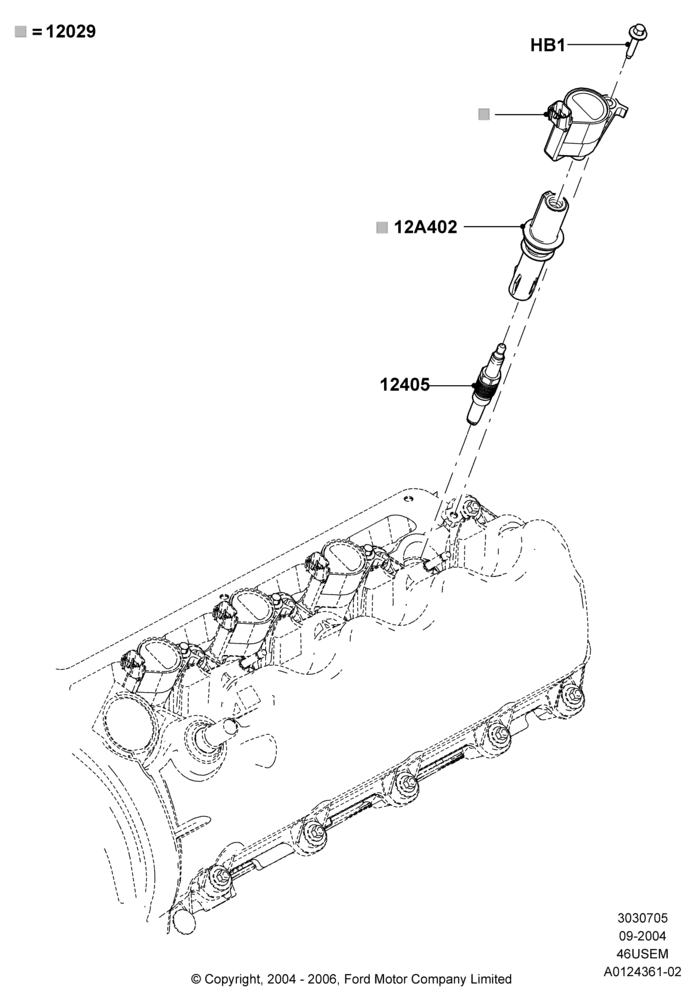 05 - Ignition Coil and Wires/Spark Plugs, 4.6L 3v V8 SOHC EFI; 07/SEP/2004-22/MAR/2010