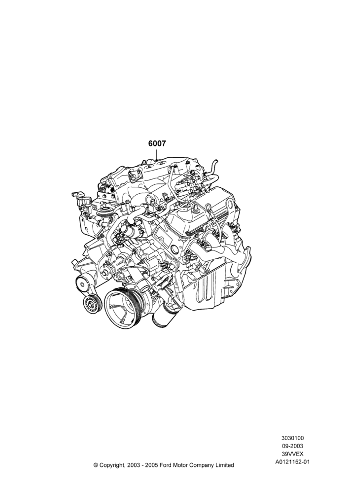00 - Engine Assy Fully Dressed, 3.9L OHV EFI NA V6 GAS; 05/SEP/2003-12/MAY/2004
