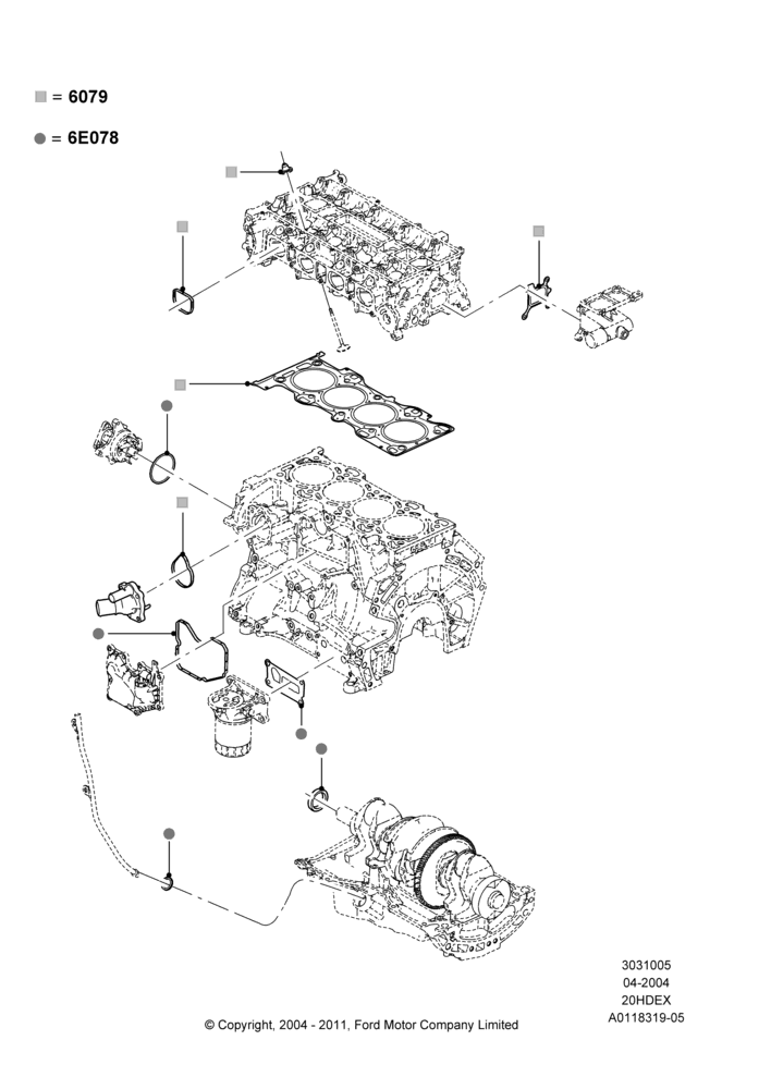 05A - Engine Gasket Kits, 2.0L Duratec HE (137PS); 05/APR/2004-07/DEC/2010