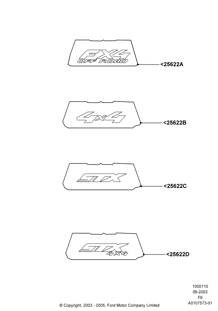 10A - Decals, Appearance; 02/JUN/2003-17/JUL/2006