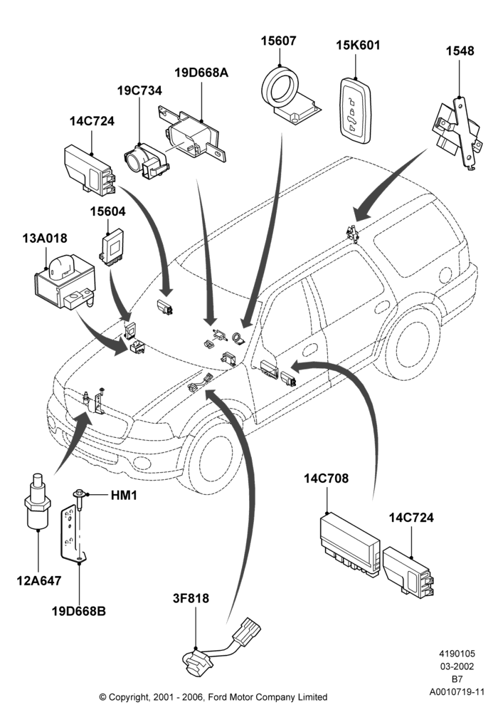 05A - Vehicle Modules and Sensors; 18/MAR/2002-02/AUG/2006