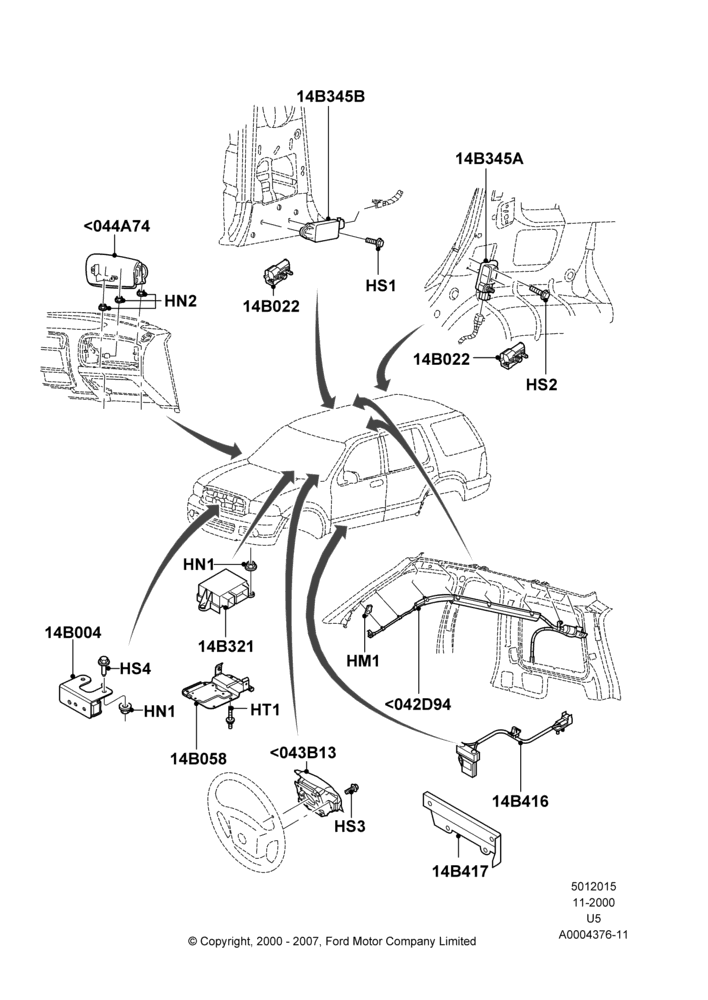 15A - Airbag System; 13/NOV/2000-19/JUL/2005