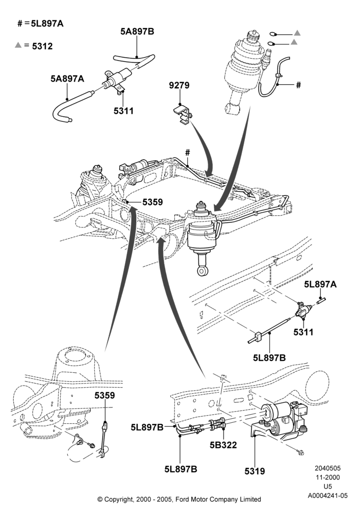 05 - Air Suspension Compressor and Lines; 13/NOV/2000-19/JUL/2005
