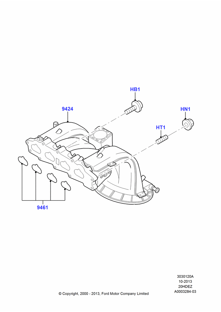 20A - Intake Manifold, Zetec 2.0 16V EFI; 12/JUN/2000-22/DEC/2003