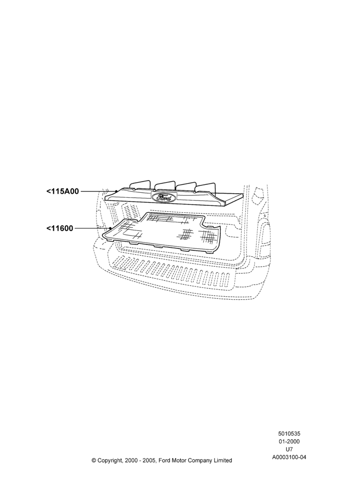 35B - Load Compartment Trim, Accessory; 31/JAN/2000-09/MAY/2003