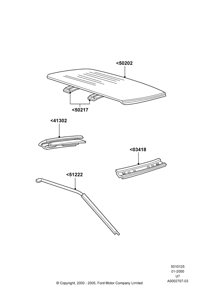 25 - Roof - Sheet Metal; 31/JAN/2000-09/MAY/2003