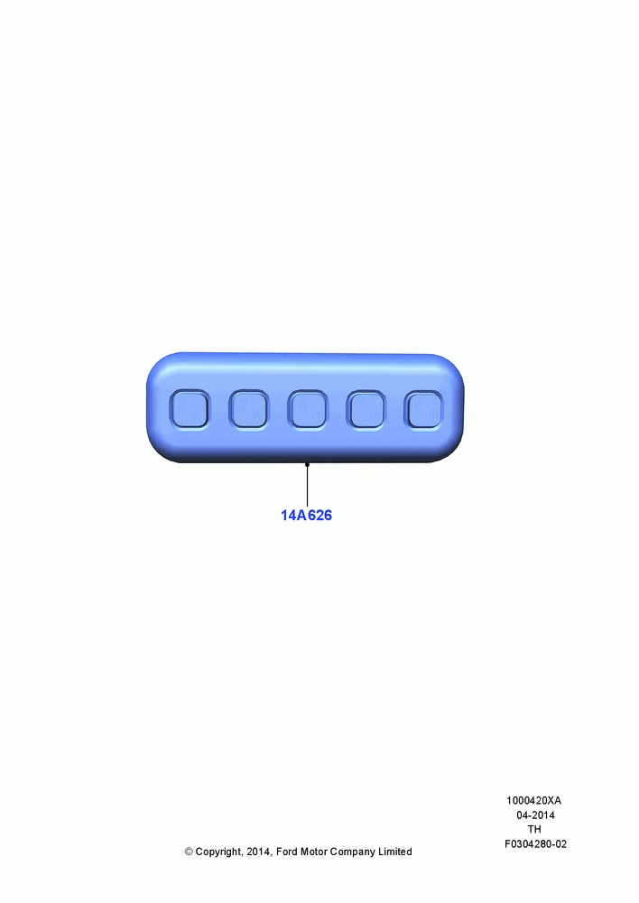 20XA - Accessory Anti-Theft Devices, Accessory Wireless Key Pad; 21/APR/2014-09/SEP/2019