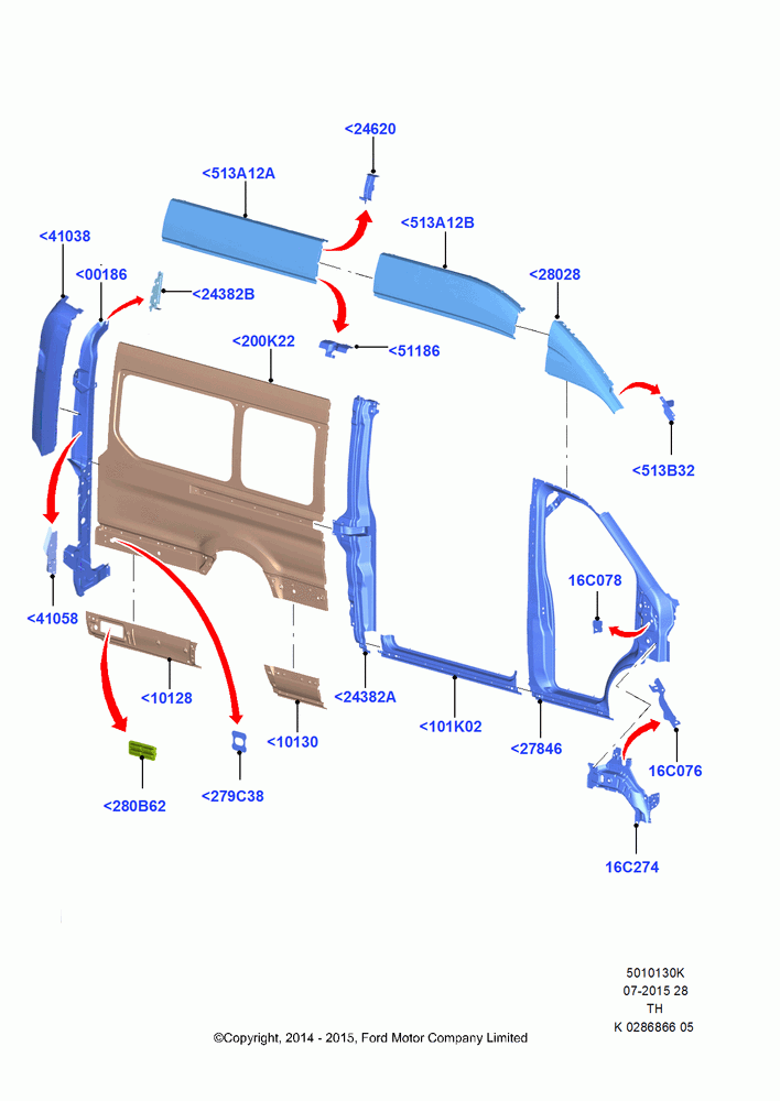 30K - Side Panels - Outer, Van/Bus, All Extended Frame Series, Bodyside With Load Doors; 21/APR/2014
