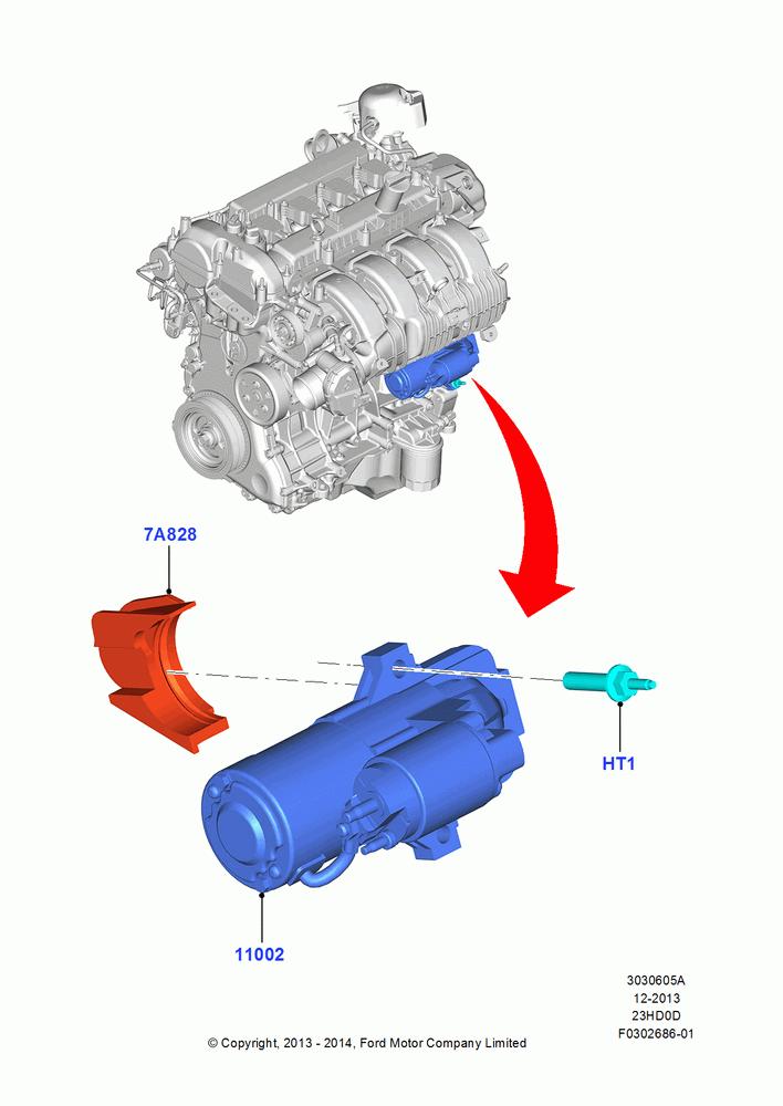 05A - Starter Motor, 2.3L EcoBoost, 2.3L Ecoboost; 18/AUG/2014