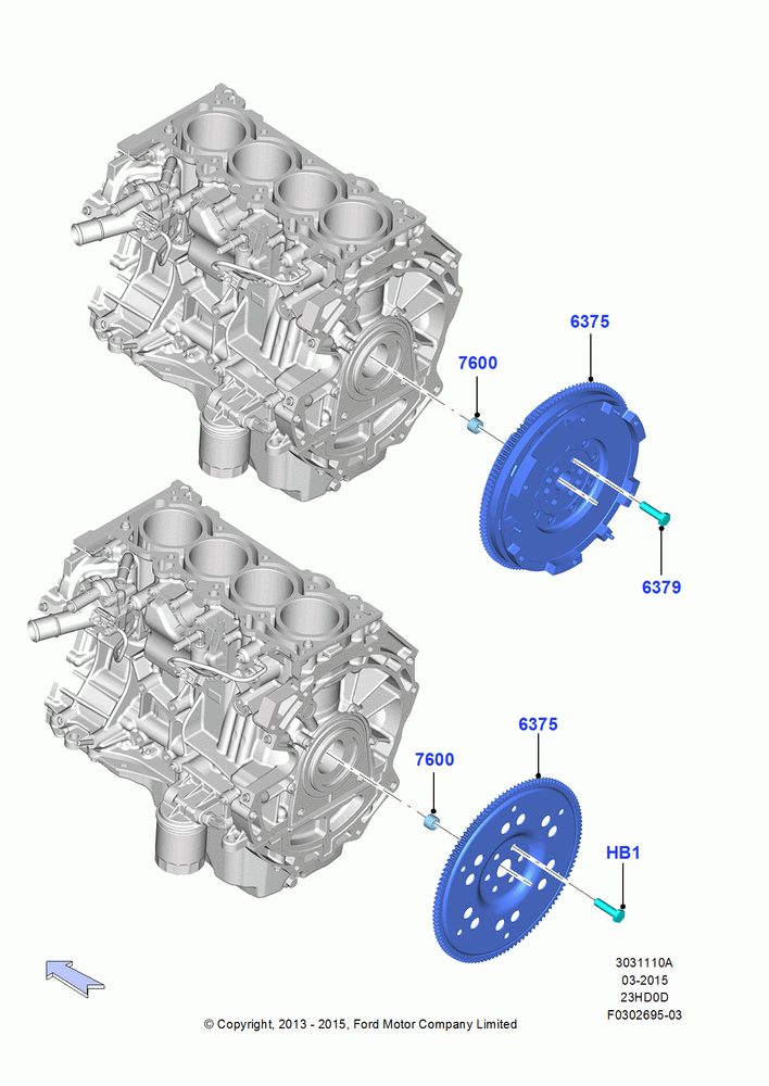 10A - Flywheel, 2.3L EcoBoost, 2.3L Ecoboost; 18/AUG/2014
