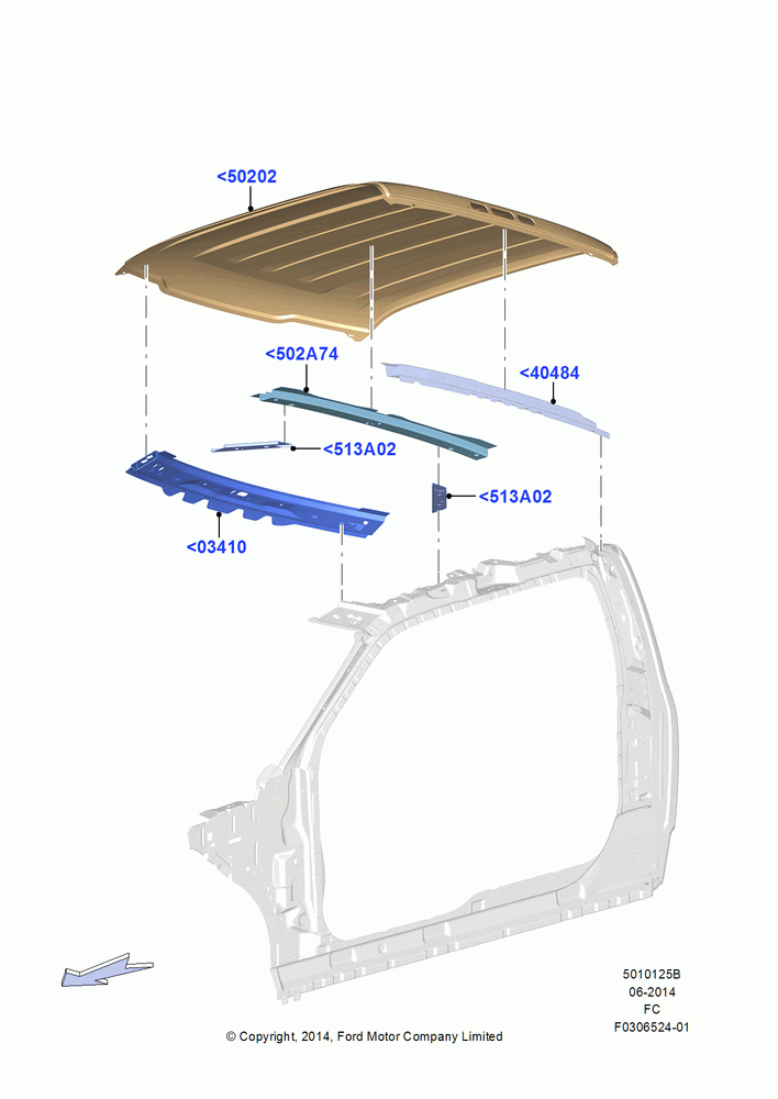 25B - Roof - Sheet Metal, Less Sun Roof, Super Cab; 20/OCT/2014