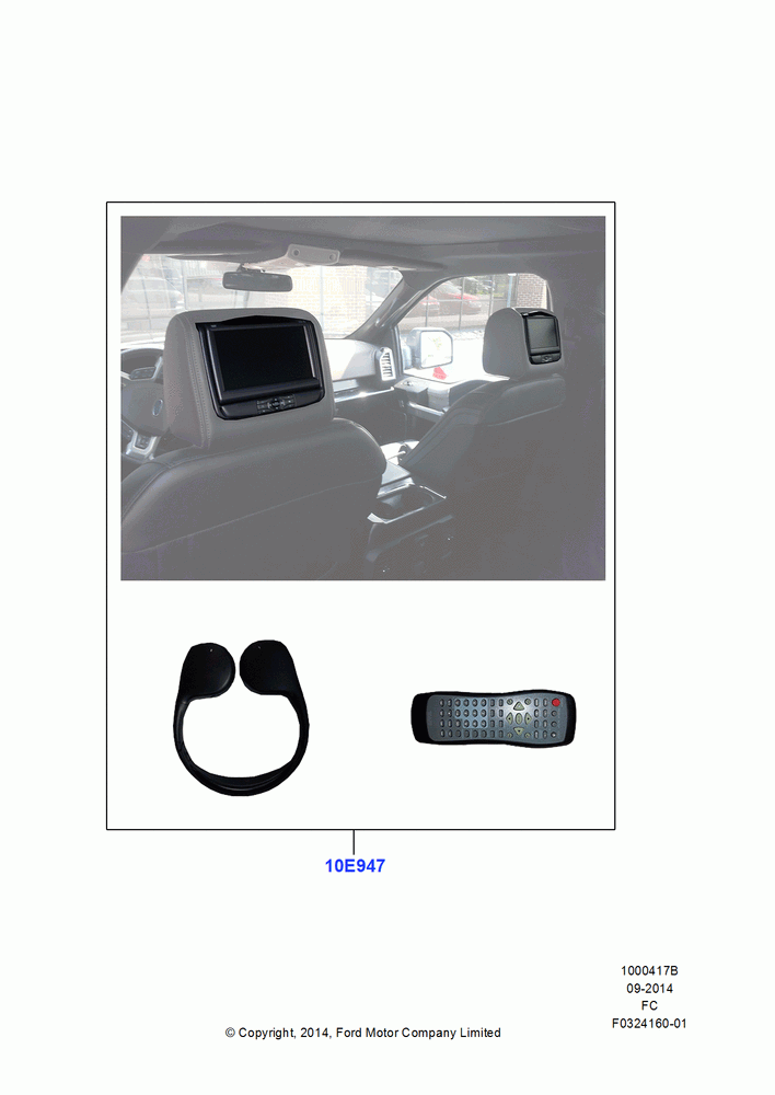 17XB - Accessory Entertainment Systems, (+) North American Markets, Accessory - DVD Head Rest Kits; 20/OCT/2014