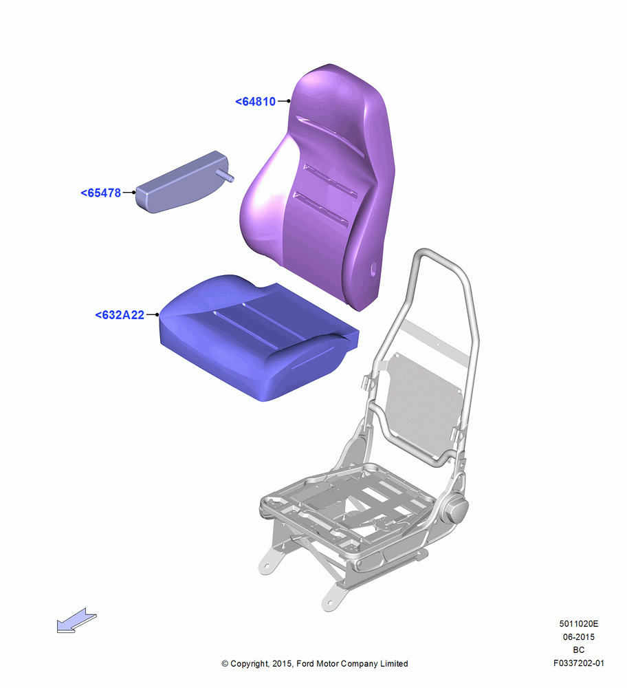 20E - Front Seat Pads/Valances & Heating, With Captain Chair Front Seats, With High Back Front Seats, With Low Back Front Seats, With Premium Front Seats, With Sngle.H/B Drv/Dual L/B Pass.St; 13/JUL/2015
