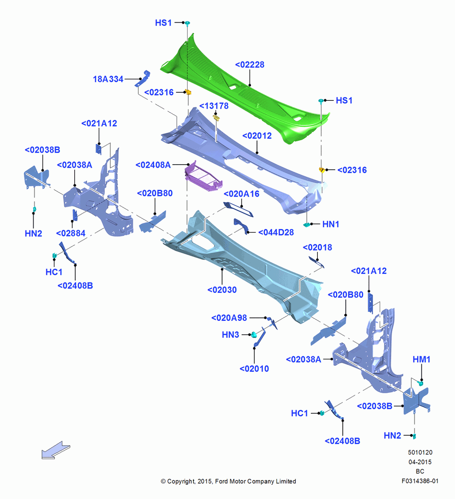20 - Cowl/Panel and Related Parts; 13/JUL/2015