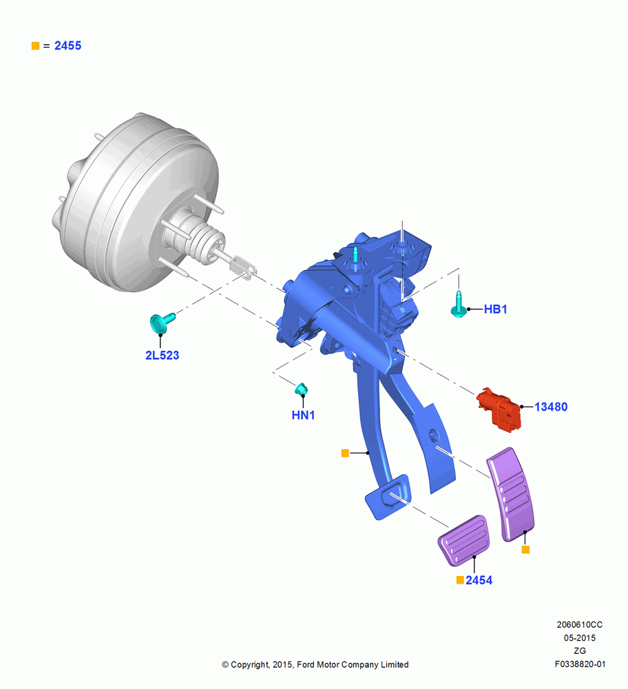 10CC - Brake and Clutch Controls, RHD RWD; 03/AUG/2015-02/OCT/2017