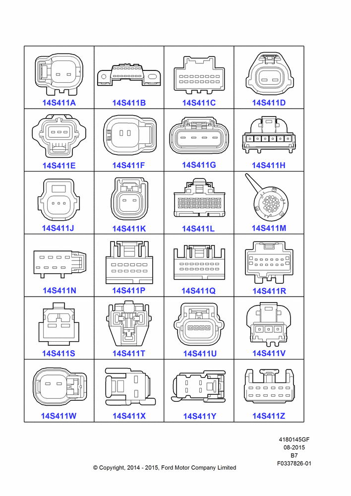 45GF - Pigtail Wiring Kits, Miscellaneous, Page A; 11/AUG/2014-30/JUN/2017