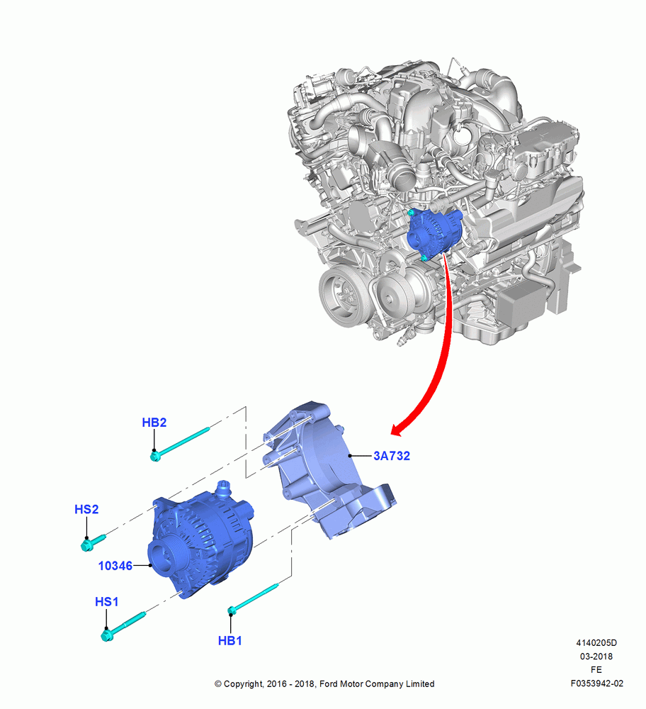 05D - Alternator and Mountings, 6.7L 4V V8 T/C Diesel, Extra Heavy Duty Alternator; 11/JUL/2016