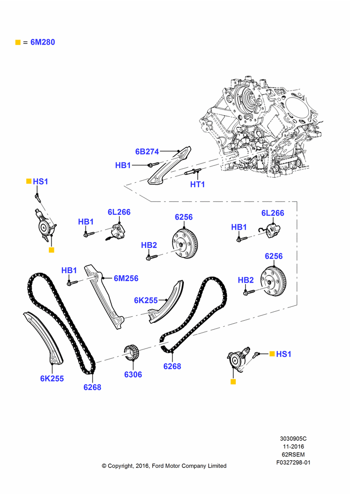 Timing Gear, 6.2L 16V OHC NA V8 Gas
