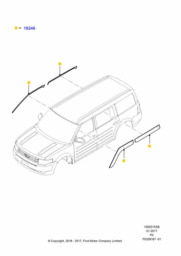 15XB - Body Dress Up Kits - Side, Accessory, Side Window Deflectors; 31/OCT/2016