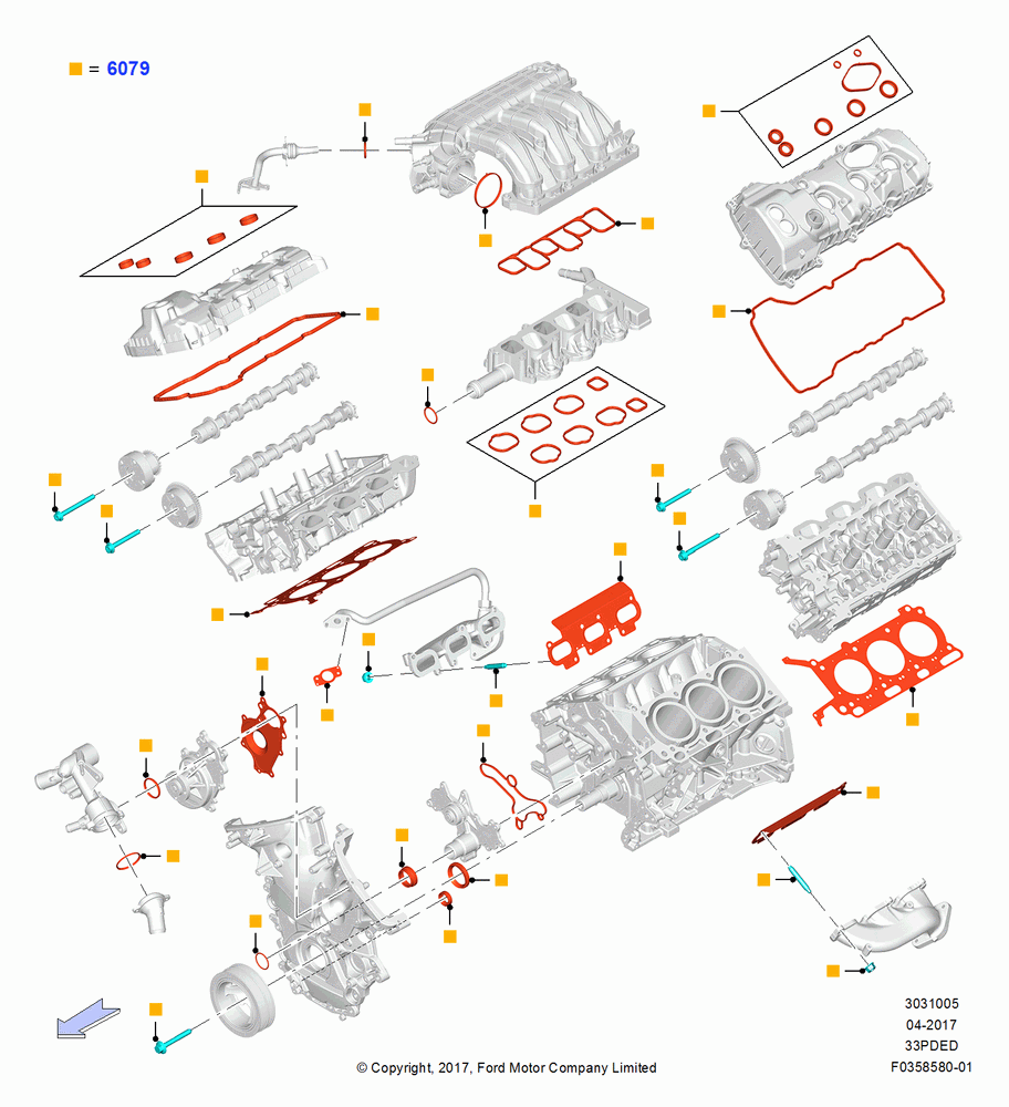 05A - Engine Gasket Kits, 3.3L Duratec; 17/JUL/2017