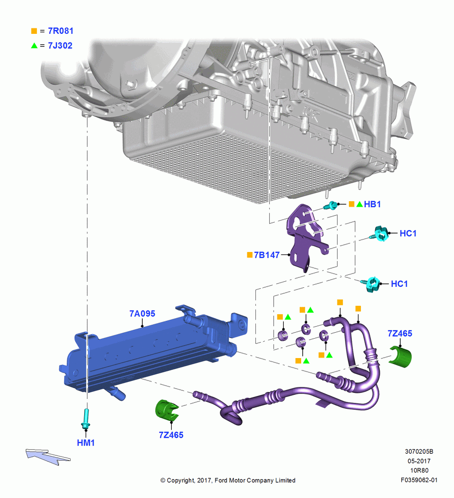 05B - Transmission Cooling Systems, (-)"GCC"Gulf Cooperative Countries, 10 Speed Auto Transmission (10R80); 25/SEP/2017