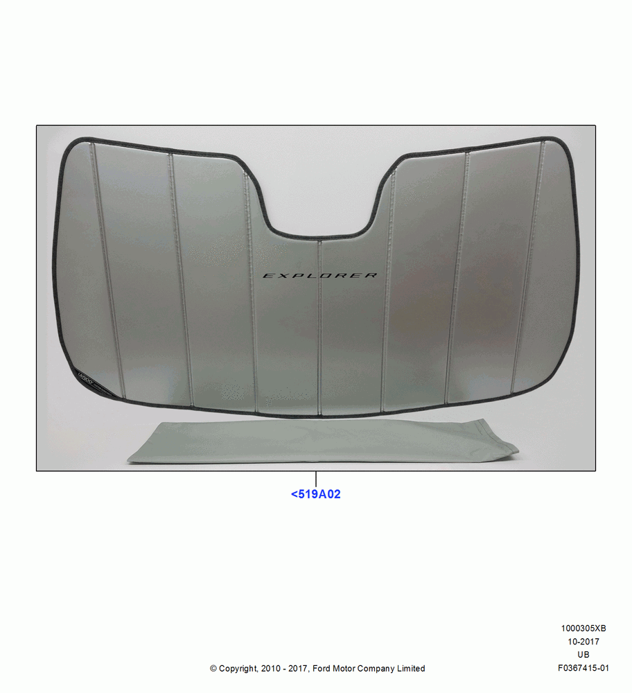 05XB - Appearance And Maintenance Aids, Accessory, Sun Shield; 01/NOV/2010-03/MAR/2019