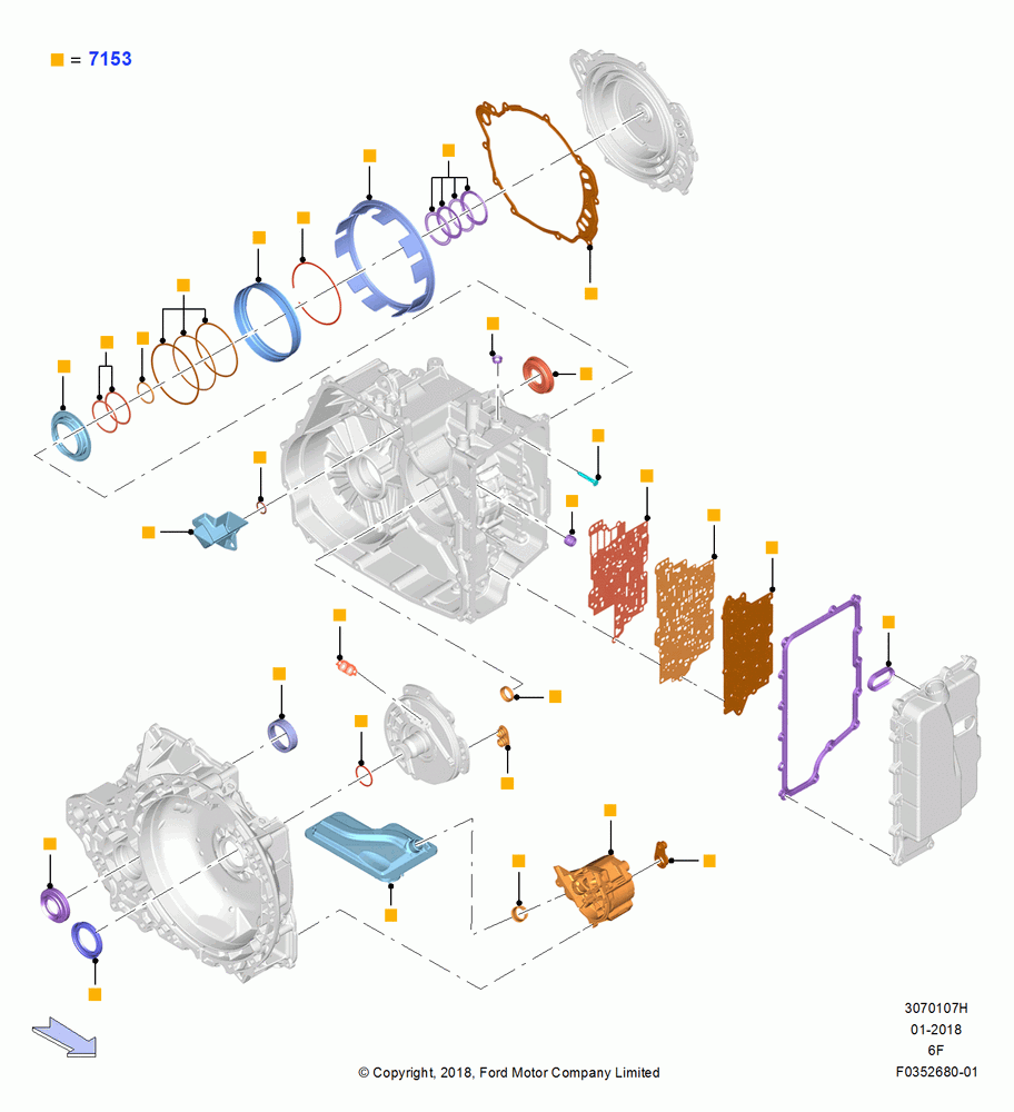 07H - Automatic Transmission Gasket Kits, 6 Speed Auto Transmission 6F55; 30/MAY/2016