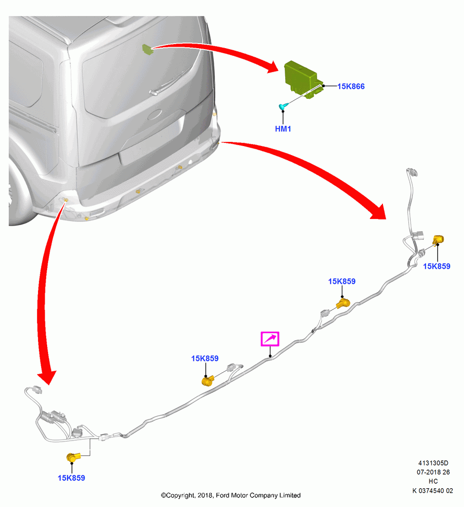05D - Parking Distance Control, With Rear Parking Aid, Less Automated Parking System, Rear; 28/MAY/2018
