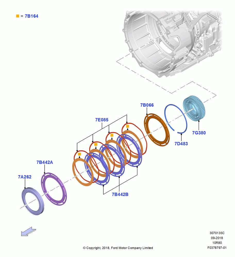 35C - Overdrive Clutch and Components, 10 Speed Auto Transmission (10R80), Same As B Clutch; 26/NOV/2018