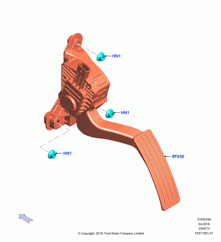 05A - Accelerator/Injection Pump Controls, 2.3L EcoBoost; 26/NOV/2018