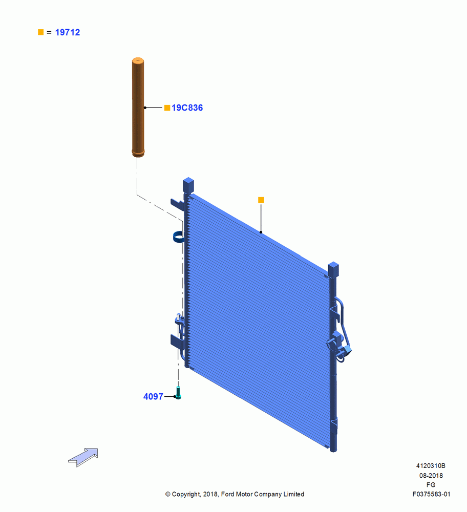10B - Air Conditioning Condensr/Compressr, Condenser Assy; 26/NOV/2018