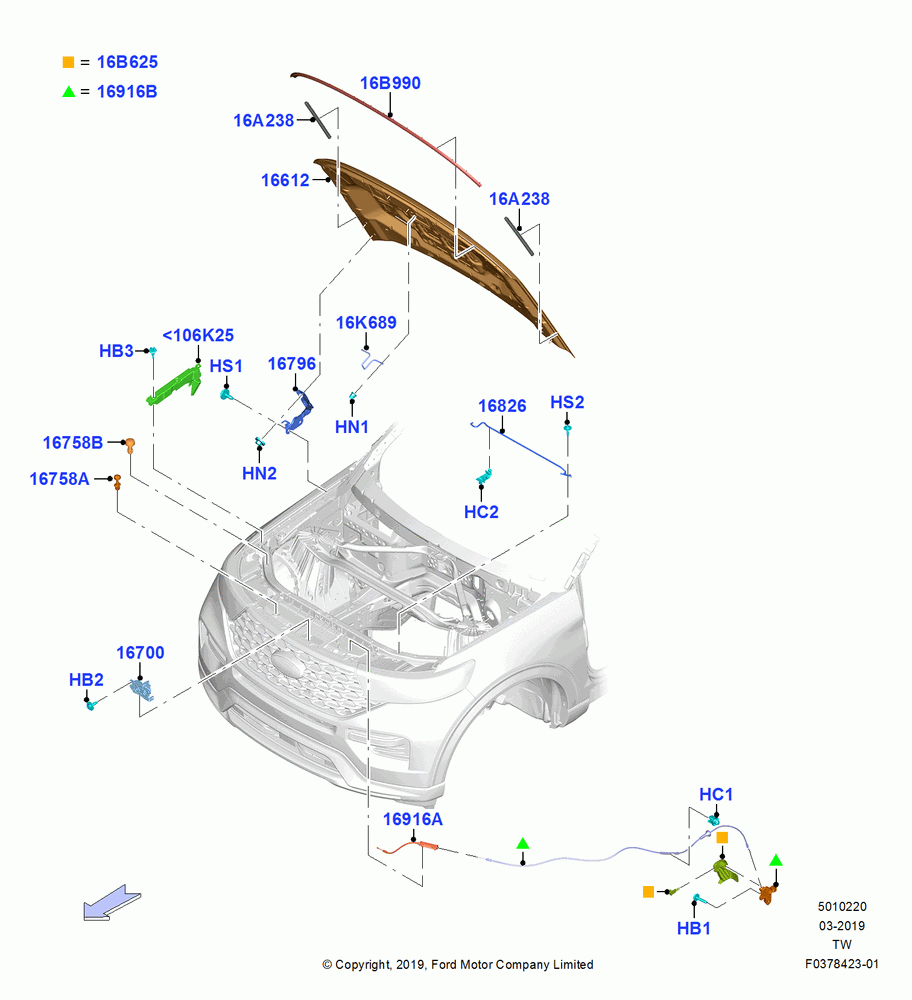 20 - Hood and Related Parts; 06/MAY/2019