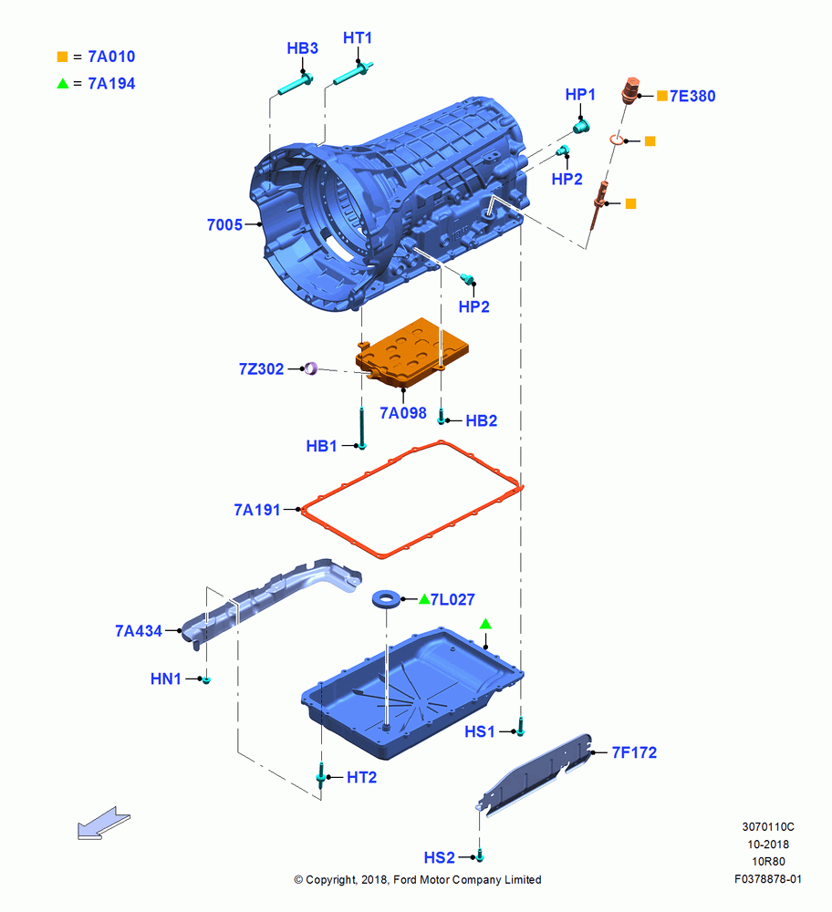10C - Transmission External Components, 10 Speed Auto Transmission (10R80); 06/MAY/2019