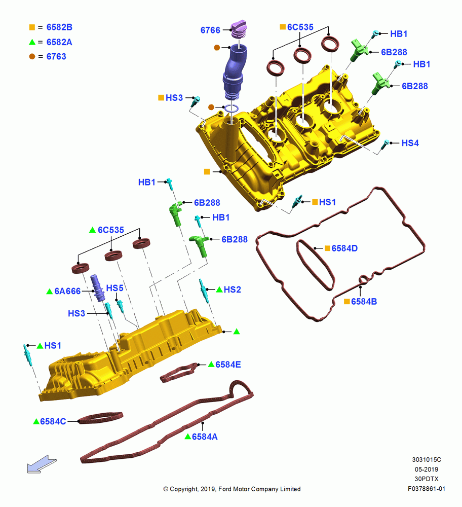 15C - Cylinder Head Cover, 3.0L GTDI TC V6 Petrol, 3.0L Nano-D4-G-GTDI-CD6R-PHEV; 06/MAY/2019
