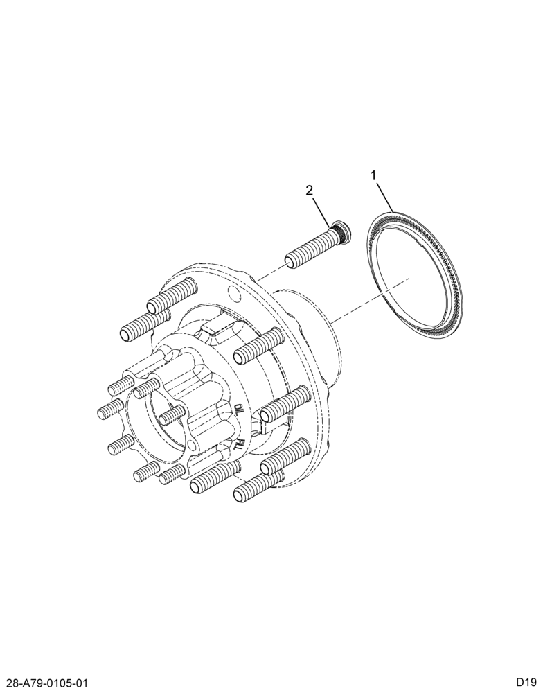 ..HUB,REAR WHEEL , STL,11.25,AL (Intl. 6107891C91)