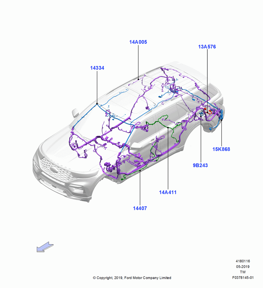 16 - Wiring - Body And Roof Console; 06/MAY/2019