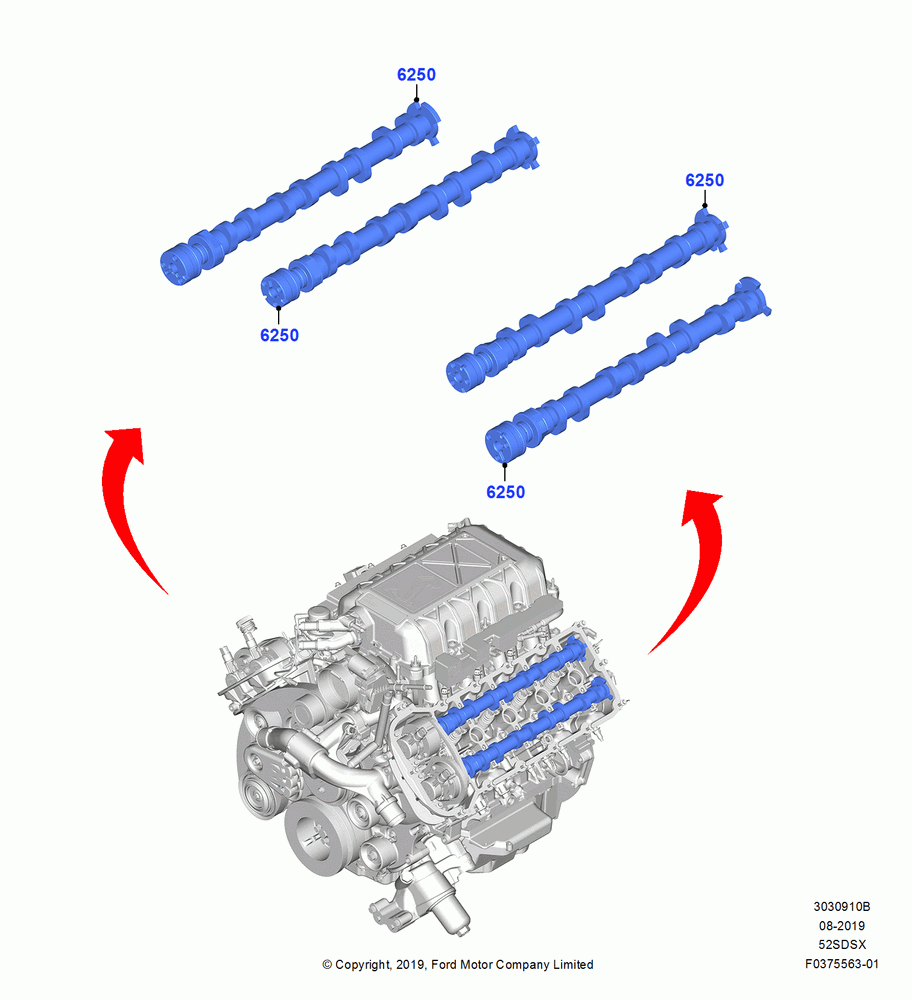 Camshaft, 5.2L Predator OHC SC PFI Gas