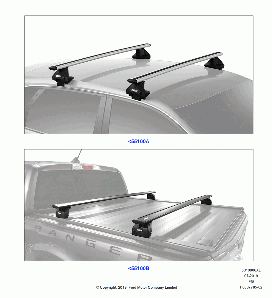 06XL - Accessory Roof Rack Mounting Kits, Accessory, Thule Rack Products, Cross Bar Kit; 26/NOV/2018