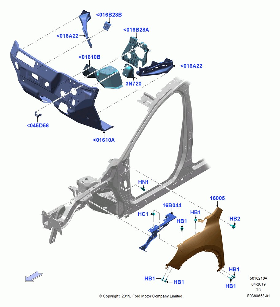 10A - Dash Panel and Front Fenders, For Unleaded Fuel, Gas/Electric Hybrid; 19/AUG/2019