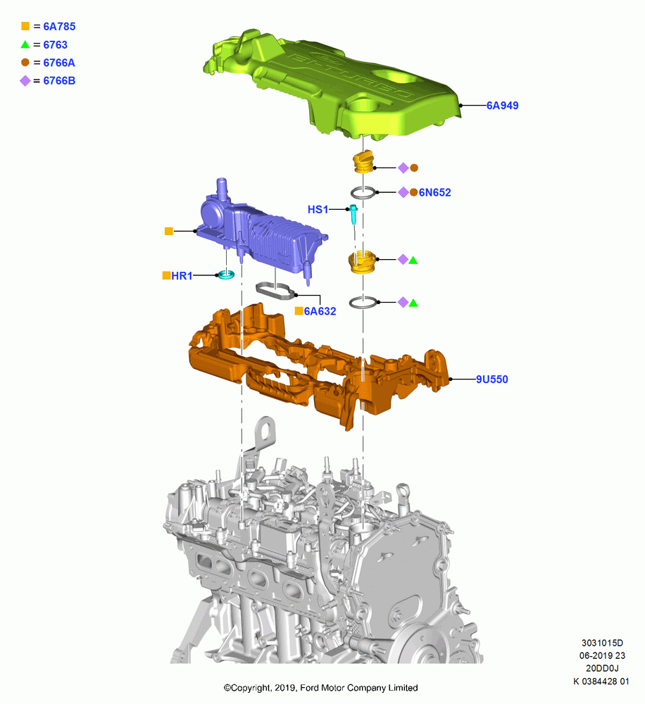 15D - Cylinder Head Cover, 2.0 EcoBlue D; 21/OCT/2019