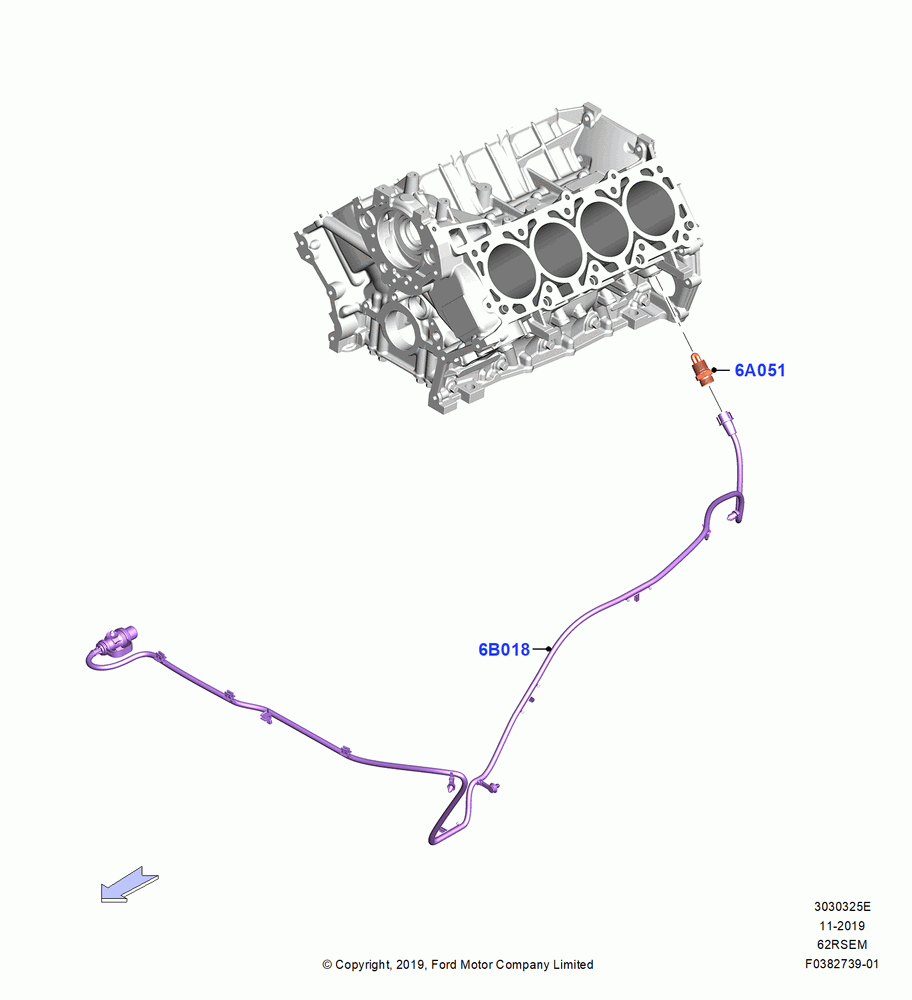 Engine Heater, 6.2L 16V OHC NA V8 Gas