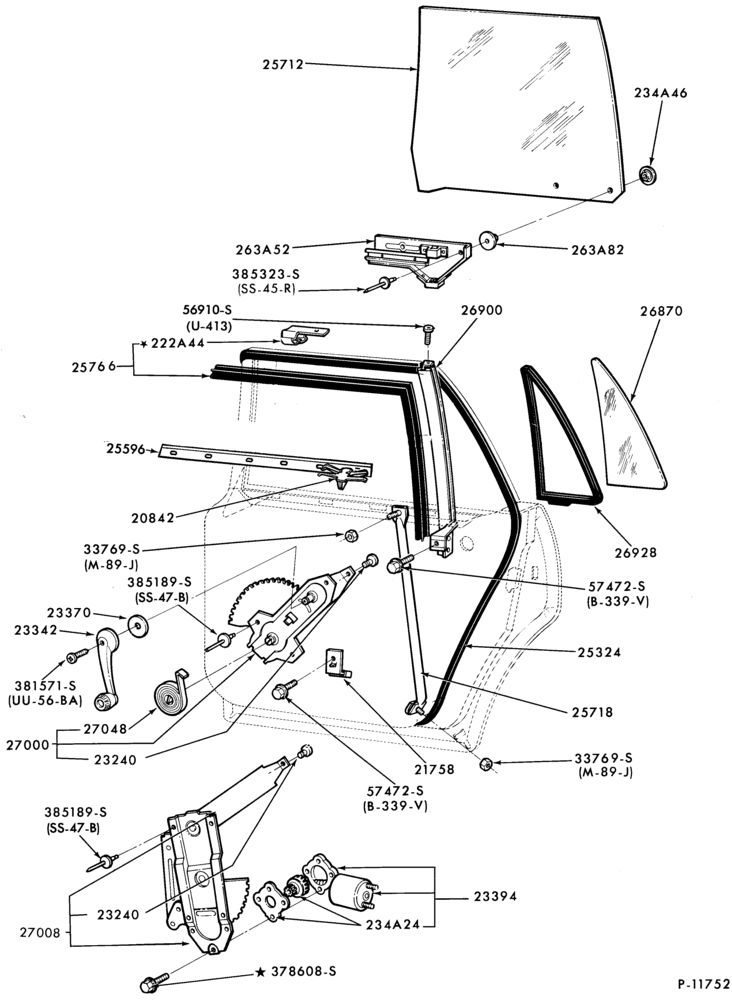 240 - BODY SIDES AND QUARTER-(rear door)   - body type 54