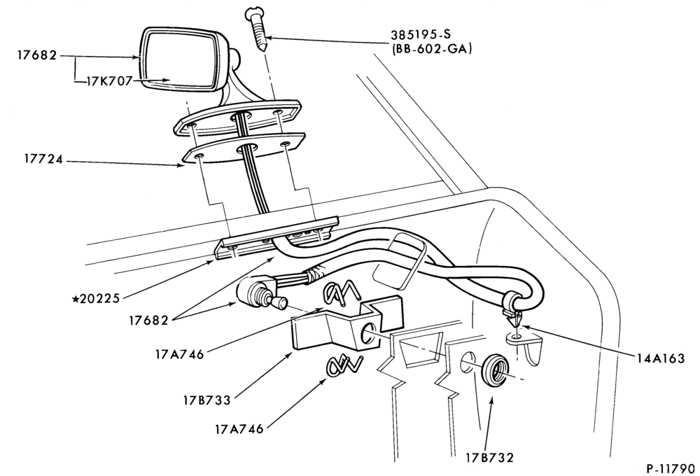 176.2 - SPEEDOMETER, BUMPERS, MIRRORS AND WIPERS-Mirror - remote control - L.H.