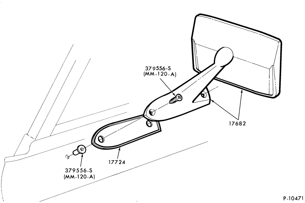 176.2 - SPEEDOMETER, BUMPERS, MIRRORS AND WIPERS-Mirror - manual - L.H.