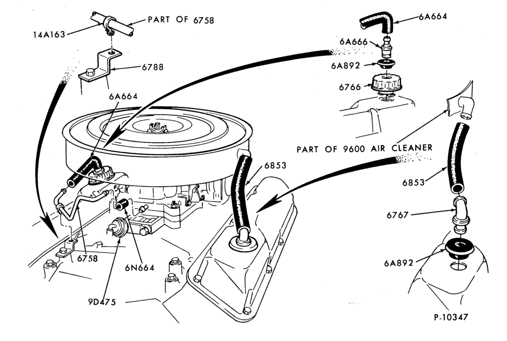 66.1 - 8 CYL. 5.8L (351 C.I.D.)-Emission reduction system- modified
