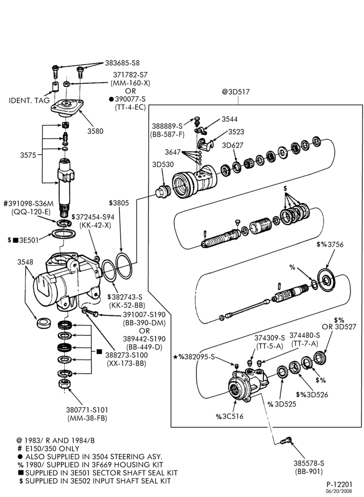 STEERING-Power steering system - Steering gear assembly - power-E150/350